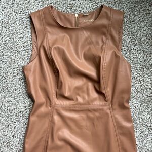 Calvin Klein Tan Sleeveless Dress